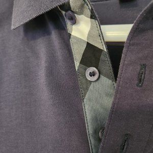 Burberry Brit 'Hauxton' Modern Fit Jersey Polo / Pewter Blue / Large